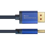Alcasa 4860-SF020B Videokabel-Adapter 2 m DisplayPort HDMI Schwarz - Blau (4860-SF020B)