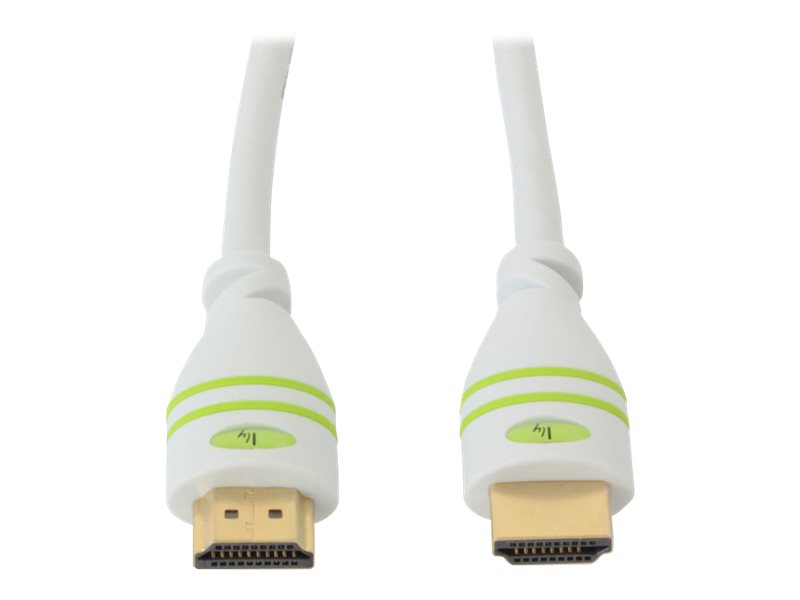 Techly HDMI High Speed Kabel mit Ethernet HDMI Typ A Stecker 1 m Weiß