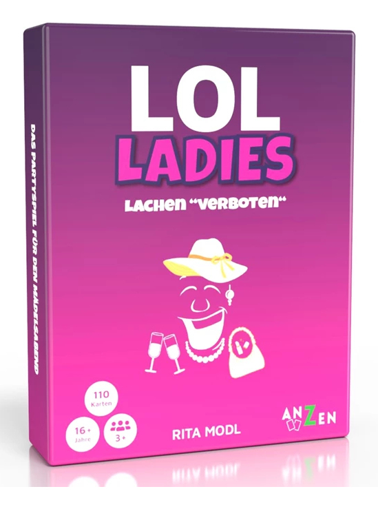 Anzen LOL LADIES - Lachen verboten Partyspiel Pink