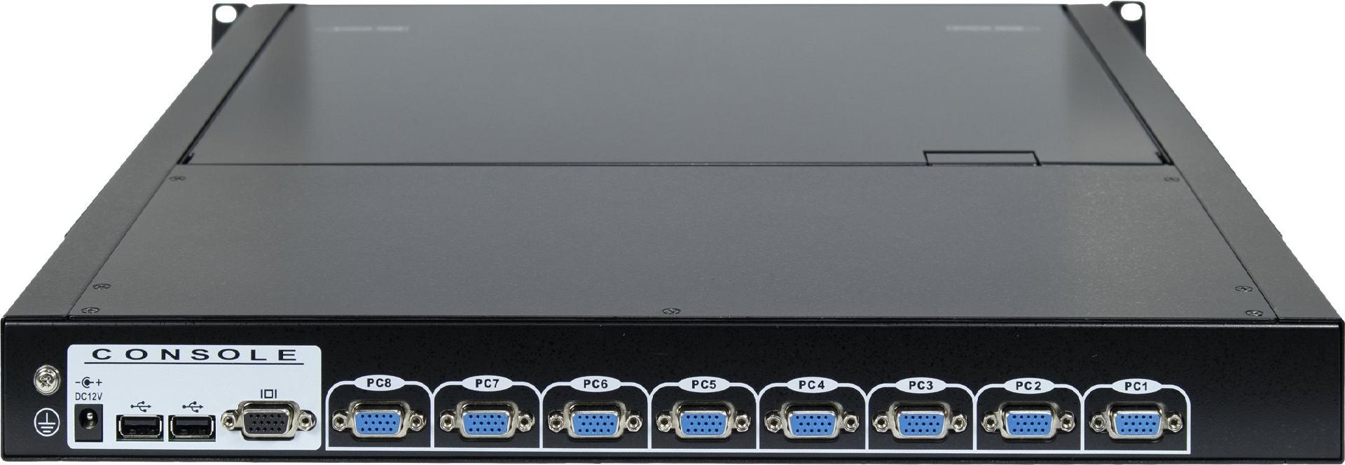 Inter-Tech KVM-1708 LED 17" KVM-Konsole Schwarz