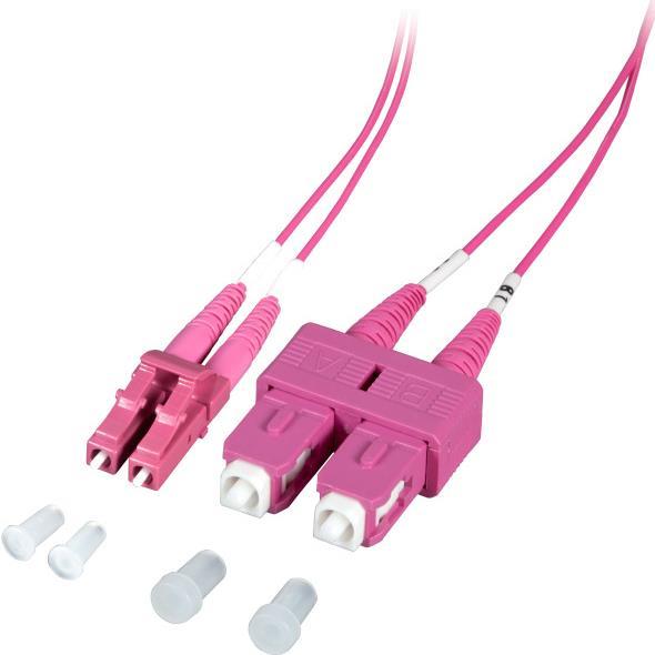 EFB Elektronik O0323.1-1.2 Glasfaserkabel 1 m 2x SC 2x LC OM4 Violett (O0323.1-1.2)