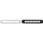 LogiLink 25,40cm (10") Keystone Patch Panel, schwarz für 10 Keystone Module, zum Einbau in LogiLink Wandschränke, - 1 Stück (ACT108)