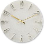 Hama Wanduhr Korfu, Ø 30 cm, Quarzuhr, analog, 3D-Ziffern, Beige (00185880)