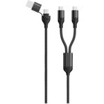 2GO 797367 USB Kabel 1,2 m USB A/USB C 2 x USB C Schwarz (797367)