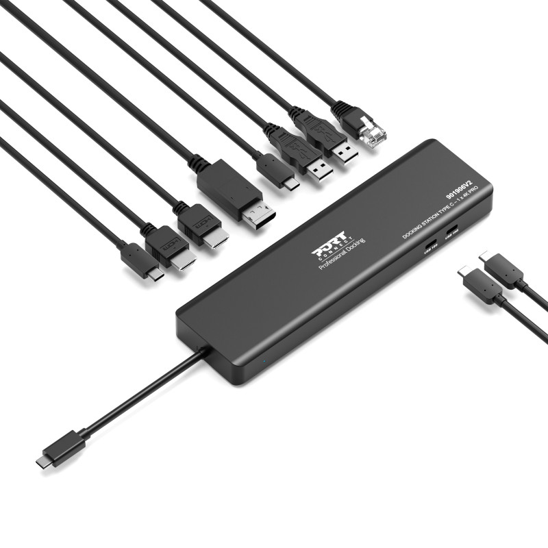 Port Designs PORT Connect 901906V2 Dockingstation USB-C 1x 4K 100 W Schwarz