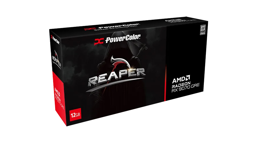 PowerColor Reaper Radeon RX 9070 GRE 12 GB GDDR6 Grafikkarte Schwarz/Rot