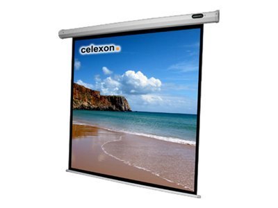 Celexon Economy Motorleinwand 200x150 cm (98") 4:3 Schwarz, Weiß