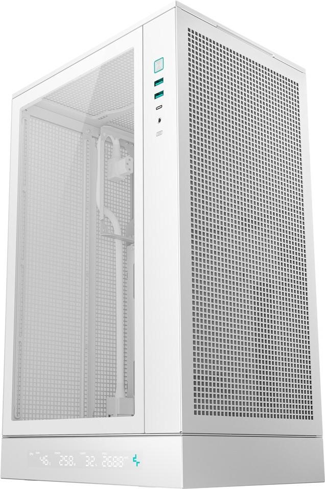 DeepCool CH270 Digital WH Mini Tower micro ATX Gehärtetes Glas Weiß