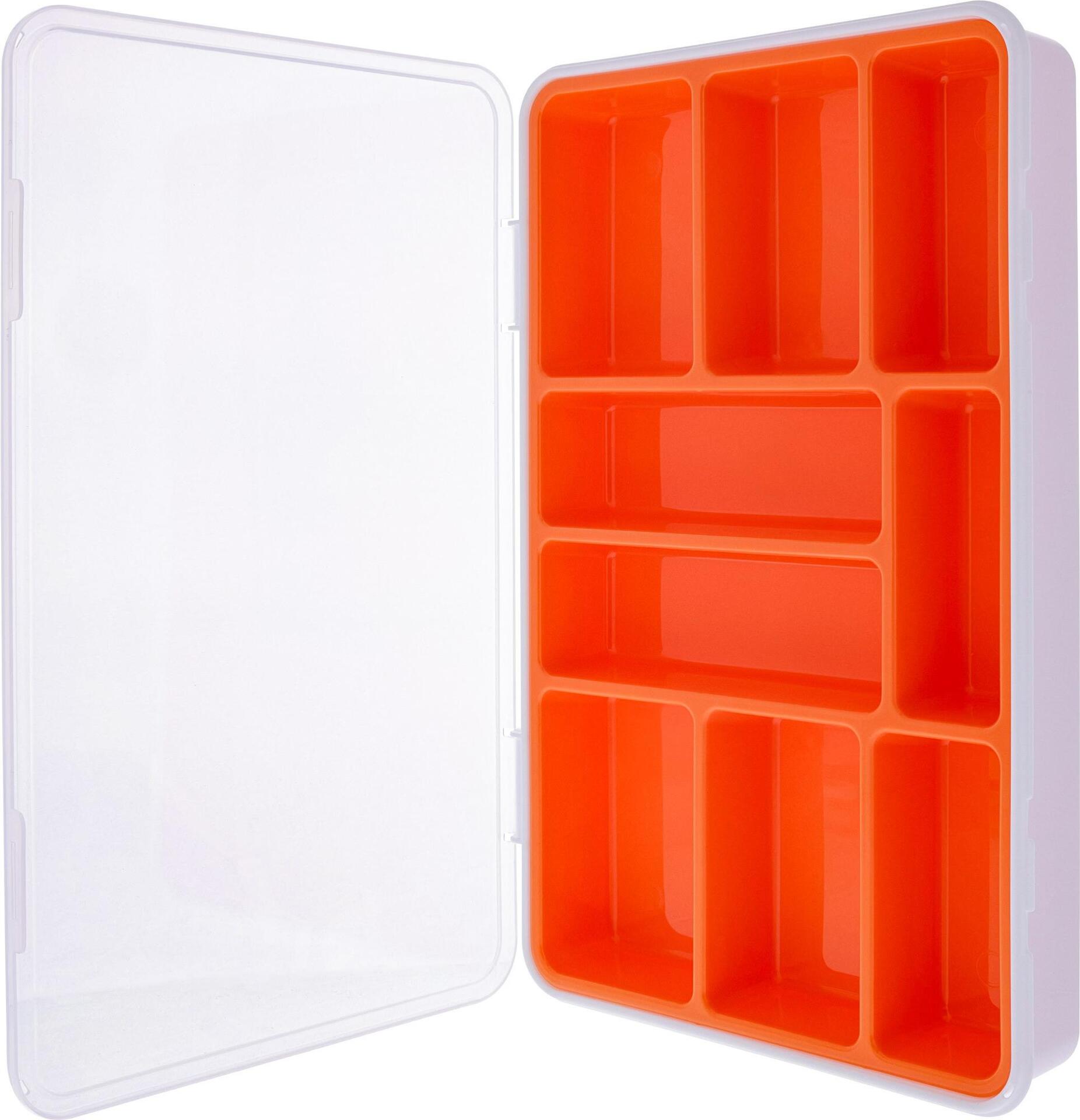 InLine Kleinteilebox 9 Fächer Abmessungen 290x185x45mm orange (43009I)