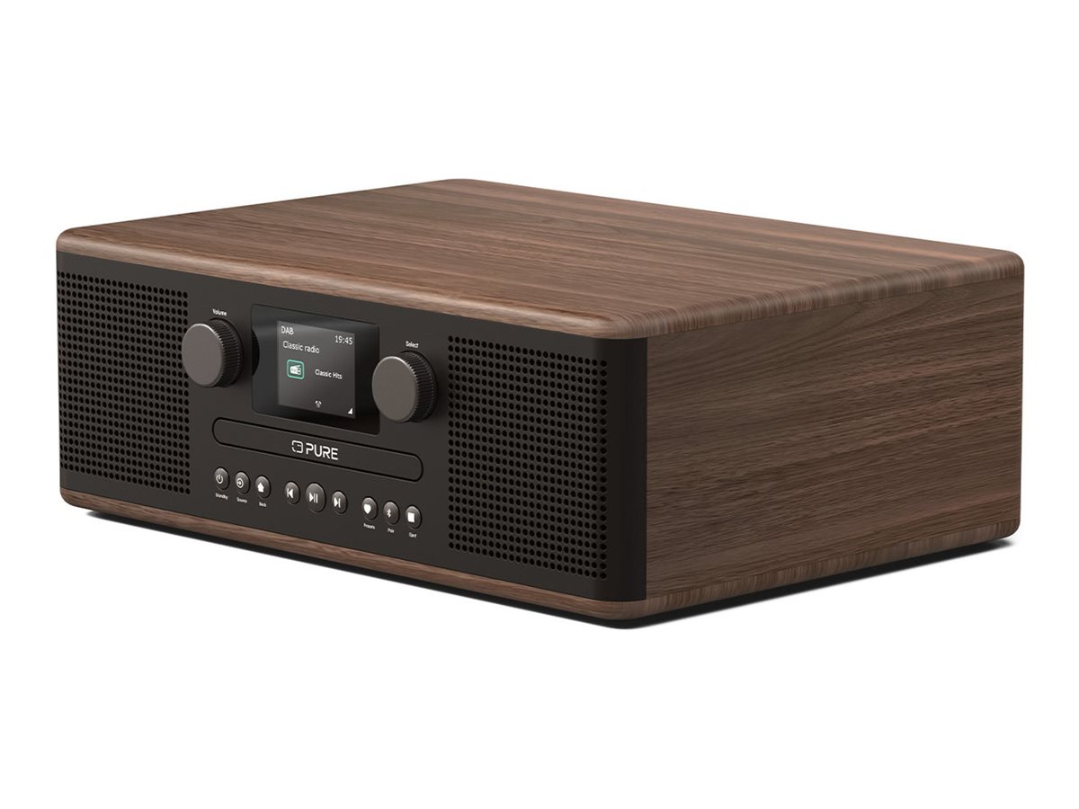 Pure Classic C-D6 Audiosystem 30 W Stereo Schwarz, Walnuss
