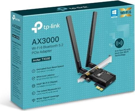 TP-Link ARCHER TX55E Netzwerkkarte WLAN / Bluetooth 2402 Mbit/s (Archer TX55E)