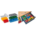 allit Einsatzboxen-Set EuroPlus Insert 63/22 aus hochschlagfestem Polystyrol, gemäß Industrienorm - 1 Stück (457370)