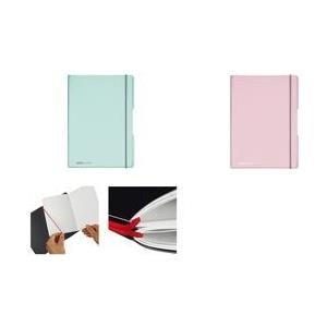 herlitz Notizheft my.book flex Pastell, A4, PP-Cover, rosè- transparent, abgerundete Ecken, Verschluss- und Haltegummi - 1 Stück (11408648)