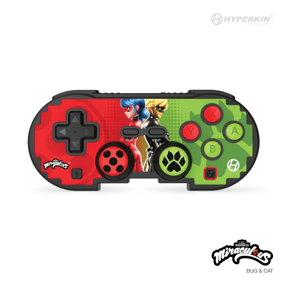 Hyperkin Pixel Art Miraculous Wireless bug&cat Gamepad Grün, Rot