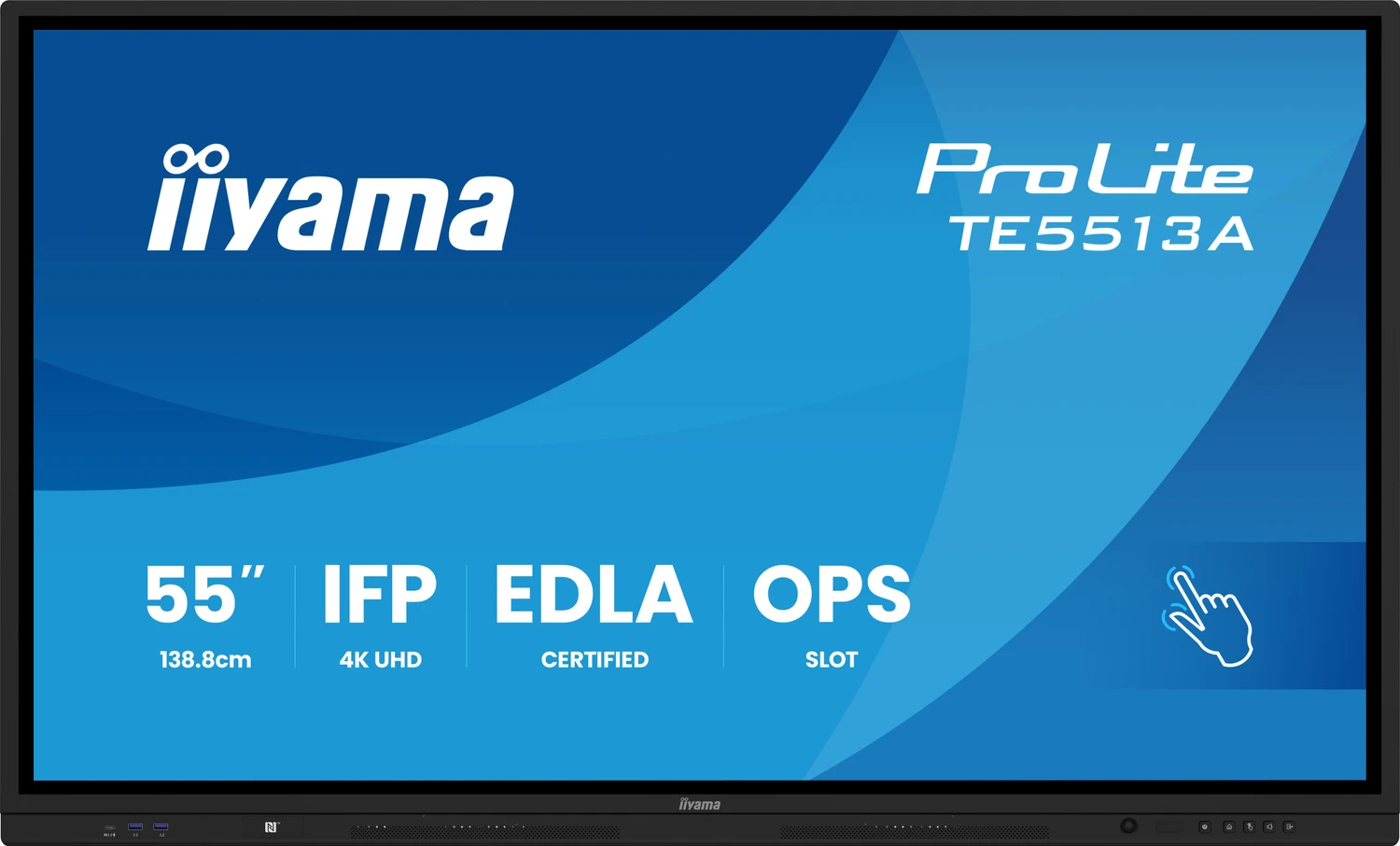 Iiyama ProLite TE5513A-B2AG 55" 4K UHD Interaktiver Touch-Monitor IPS 500 cd/m² 24/7