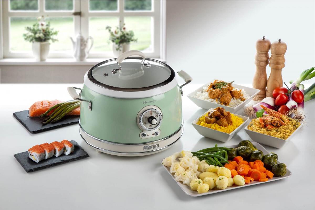 Ariete Vintage 2904 Reiskocher 3,5 l 700 W Beige - Chrom - Grün