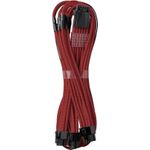 CableMod C-Series Pro ModMesh 12VHPWR auf 3x PCI-e Kabel für Corsair - 60cm, dunkelrot (CM-PCSR-16P3-N60KBR-5PC-R)