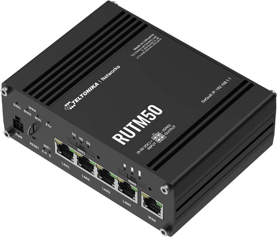 Teltonika RUTM50 Wireless Router 5G Wi-Fi 5 Dual-Band Schwarz