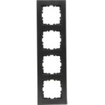 Heinrich Kopp Kopp HK07-Abdeckrahmen 4-fach402850003Farbe schwarz matt - <br><table border=0 cellspacing=0 cellpadding=2><tr><td>Anzahl der Einheiten</td><td>4</td></tr><tr><td>Montagerichtung</td><td>horizontal und vertikal</td></tr><tr><td>Anzahl der Einheiten horizontal</td><td>4</td></tr><tr><td>Anzahl der Einheiten vertikal</td><td>4</td></tr><tr><td>Anzahl der Module horizontal (bei Modulbauweise)</td><td>1</td></tr><tr><td>Anzahl der Module vertikal (bei Modulbauweise)</td><td>1</td></tr><tr><td>Anzahl der Schaltereinsätze</td><td>4</td></tr><tr><td>Mit Montagerahmen</td><td>nein</td></tr><tr><td>Unterputzmontage</td><td>ja</td></tr><tr><td>Geeignet für Unterflurkanaldose</td><td>nein</td></tr><tr><td>Geeignet für Geräteeinbaukanal</td><td>nein</td></tr><tr><td>Geeignet für Einbauinstallation</td><td>nein</td></tr><tr><td>Textfeld/Beschriftungsfläche</td><td>nein</td></tr><tr><td>Werkstoff</td><td>Kunststoff</td></tr><tr><td>Werkstoffgüte</td><td>Thermoplast</td></tr><tr><td>Halogenfrei</td><td>ja</td></tr><tr><td>Antibakterielle Behandlung</td><td>nein</td></tr><tr><td>Oberflächenschutz</td><td>lackiert</td></tr><tr><td>Ausführung der Oberfläche</td><td>matt</td></tr><tr><td>Farbe</td><td>schwarz</td></tr><tr><td>RAL-Nummer (ähnlich)</td><td>9005</td></tr><tr><td>Transparent</td><td>nein</td></tr><tr><td>Mit Klappdeckel</td><td>nein</td></tr><tr><td>Schutzart (IP)</td><td>IP20</td></tr><tr><td>Schlagfestigkeit</td><td>nicht verfügbar</td></tr><tr><td>Befestigungsart</td><td>Klemmbefestigung</td></tr><tr><td>Breite</td><td>86 mm</td></tr><t (402850003)