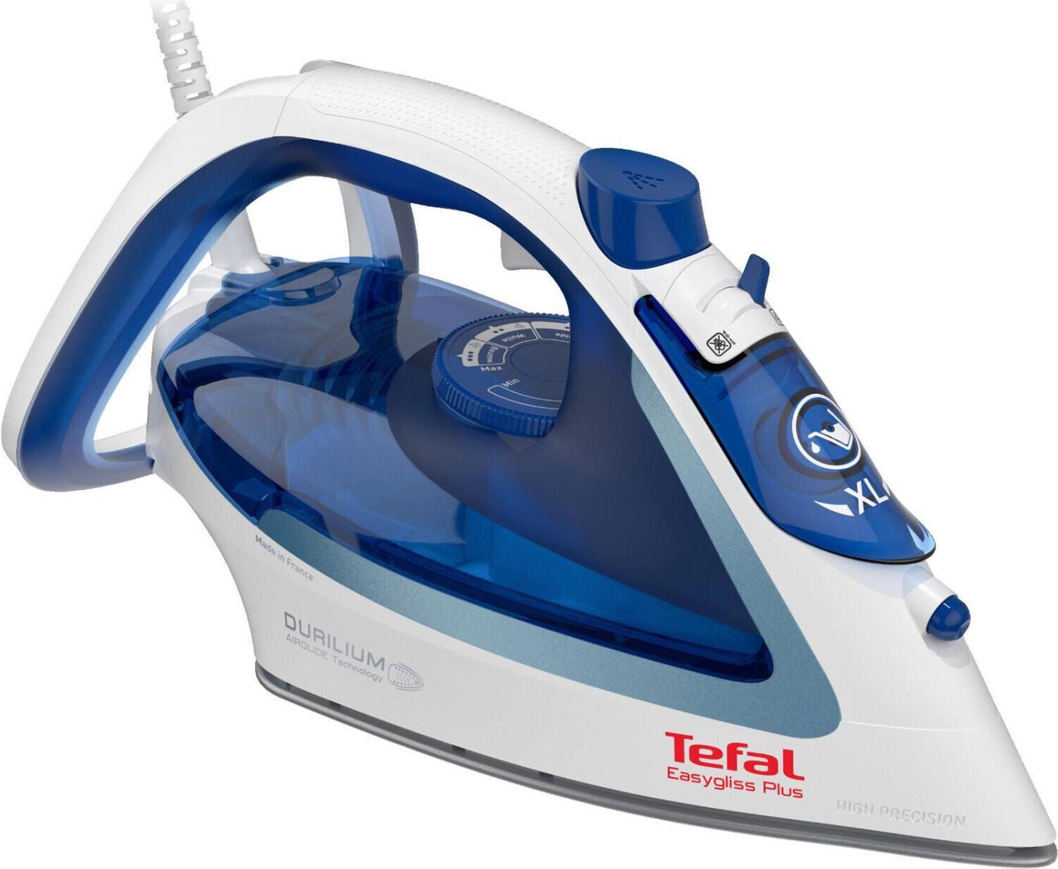 Tefal Easygliss 2 FV5736E0 Bügeleisen Trocken- & Dampfbügeleisen Durilium Airglide Bügelsohle 2500 W Blau - Weiß (FV 5736)