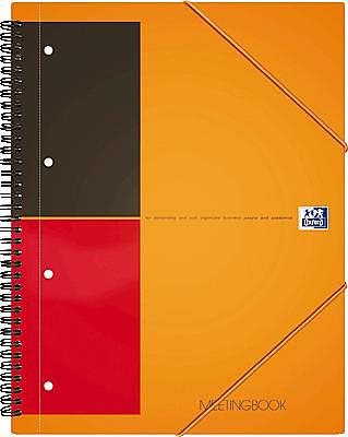 Oxford International MEETINGBOOK Collegeblock A5 kariert Grau