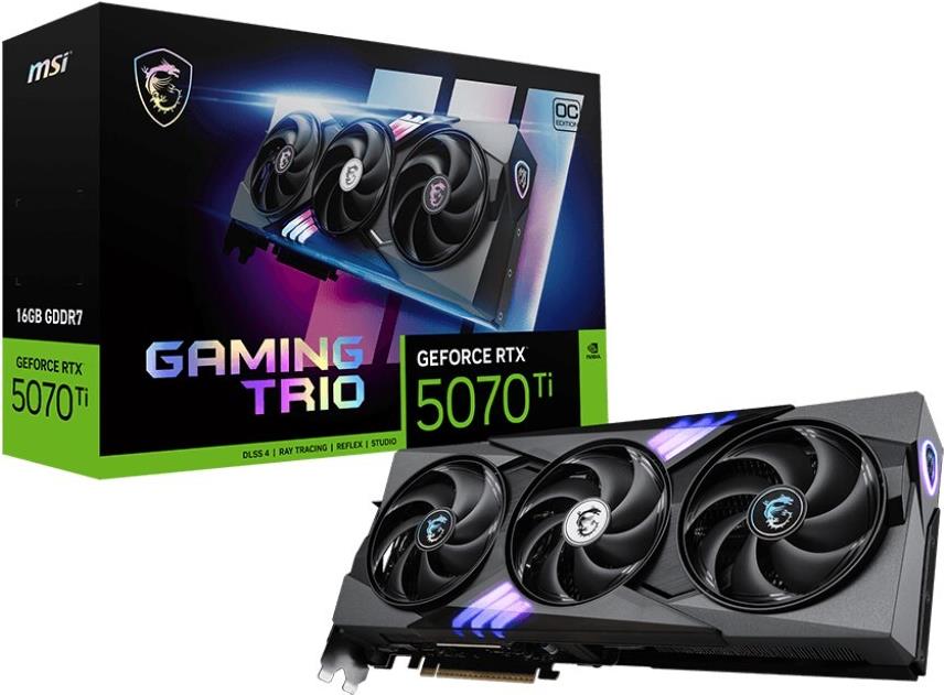 MSI RTX5070 TI Gaming Trio OC 16GB GDDR HDMI 3xDP - 16.384 MB (V531-240R)