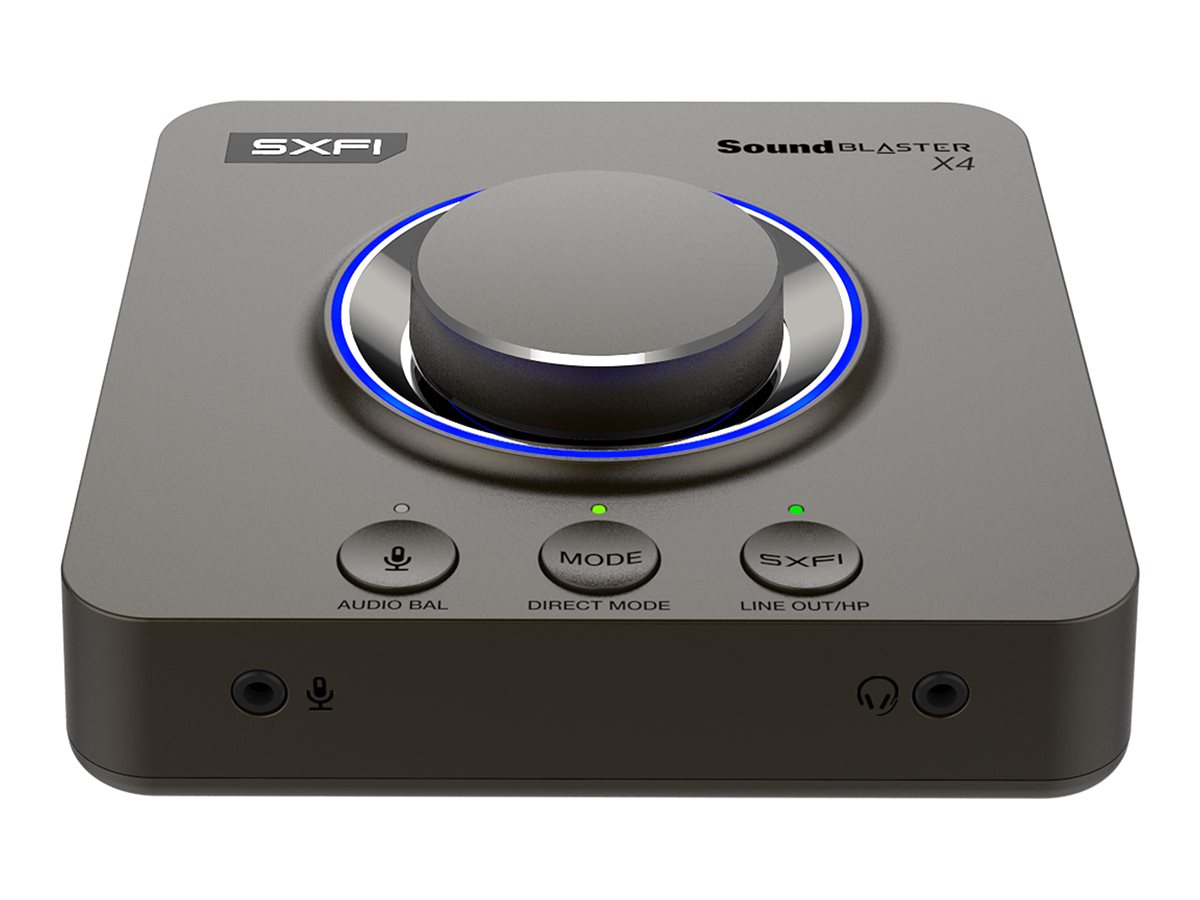 Creative Labs Sound Blaster X4 Externe USB-DAC, 7.1 Surround, 24-Bit / 192 kHz, USB-C, Schwarz