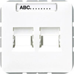 Jung Abdeckung Schriftfeld aws für Mod.Jack Buchsen CD 569-2 WE (CD569-2WEWW)