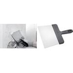 WESTEX Quadratspachtel, 200 mm, Kunststoffgriff aus rostfreiem Edelstahl, flexibles Blatt - 1 Stück (91022010)