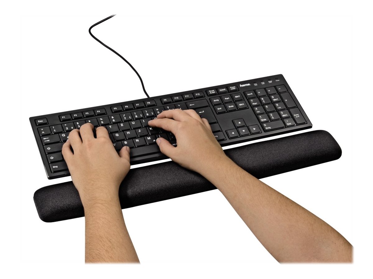 Hama Ergonomic Tastatur-Handgelenkauflage Memory Foam Schwarz