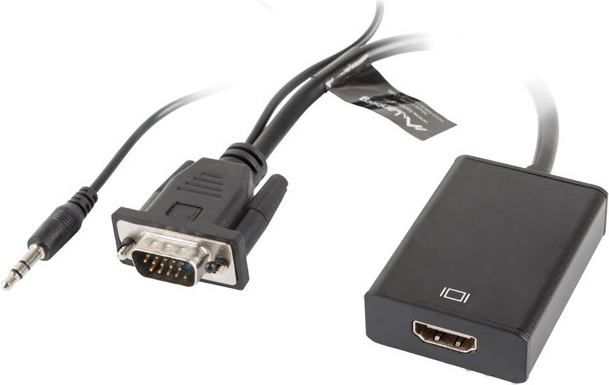 Lanberg AD-0021-BK VGA HDMI Schwarz Kabelschnittstellen-/adapter (AD-0021-BK)