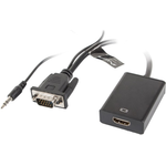 Lanberg AD-0021-BK VGA HDMI Schwarz Kabelschnittstellen-/adapter (AD-0021-BK)