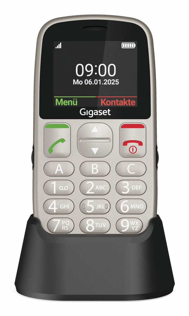 Gigaset GL395 2,2" Feature Phone 32 MB RAM 32 MB Speicher Titanium Silver