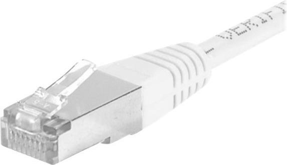 Patchkabel Cat. 6A, S/FTP, Kupfer, PoE, weiß, 0,5 m 10-Gigabit-fähiges Patchkabel mit besonders schmalem Knickschutz (858360)