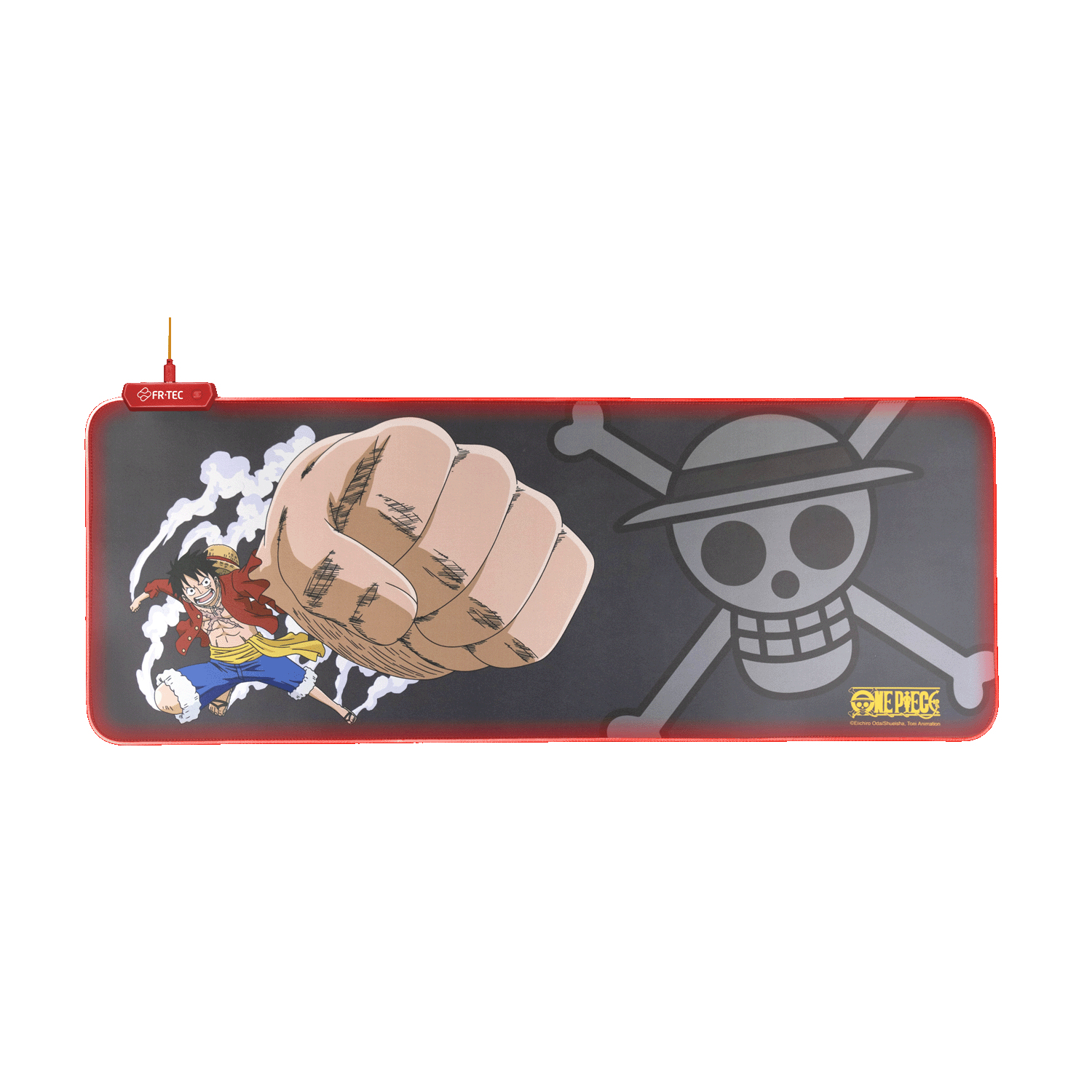 Blade Gaming Mauspad OP4003 One Piece Luffy 80 x 30 cm Schwarz, Grau, Rot, Gelb