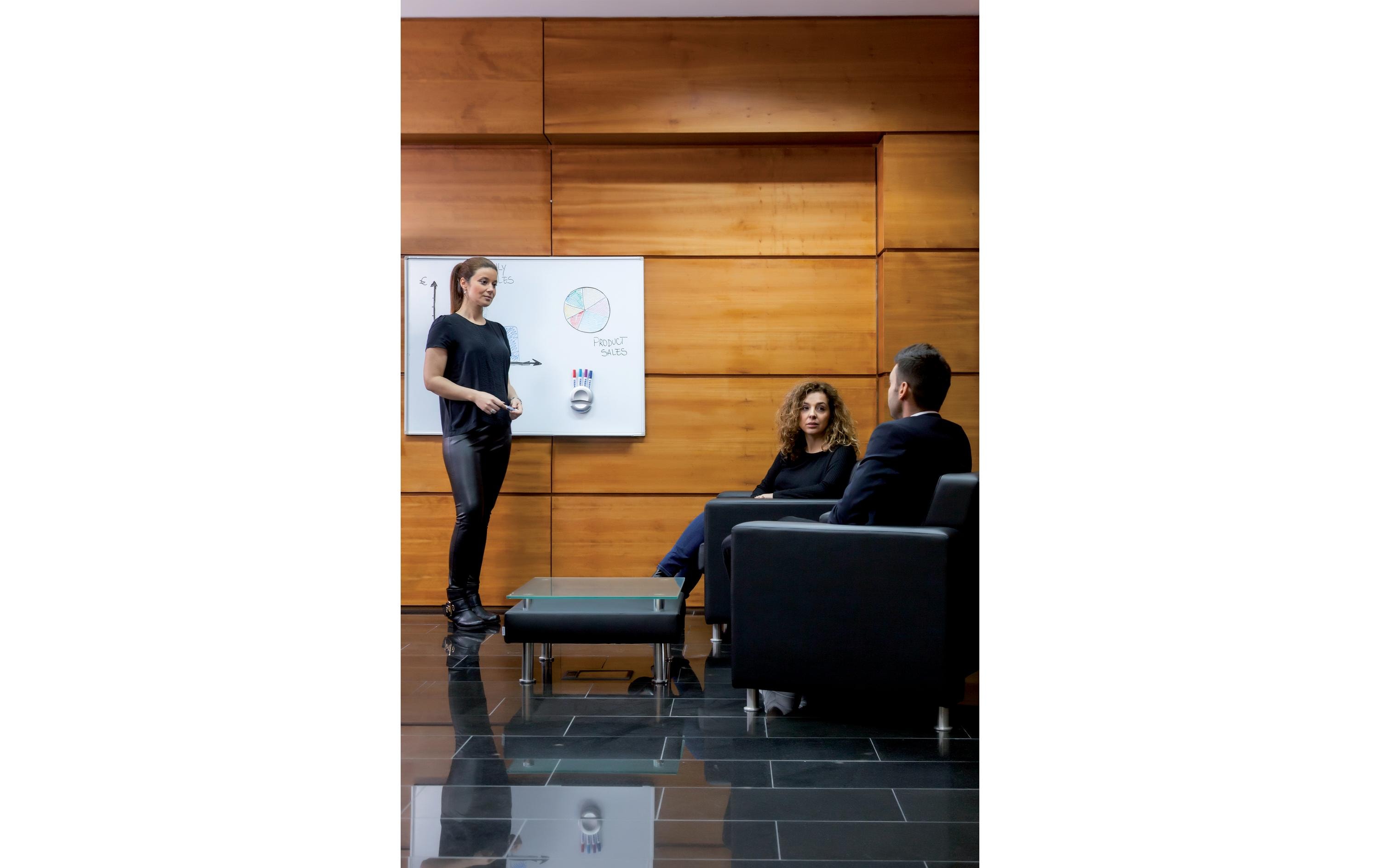FRANKEN X-tra!Line SC3202 Whiteboard 900 x 600 mm Silber, Weiß