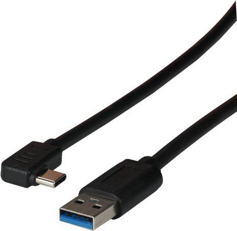 EFB-Elektronik USB 3.2 Gen1 5Gbit 3A Kabel, Typ-A ,Stecker - Typ-C Stecker 90°, 0,5 m Hersteller: EFB Elektronik (EBUSBC-USBC5GAK.0,5)