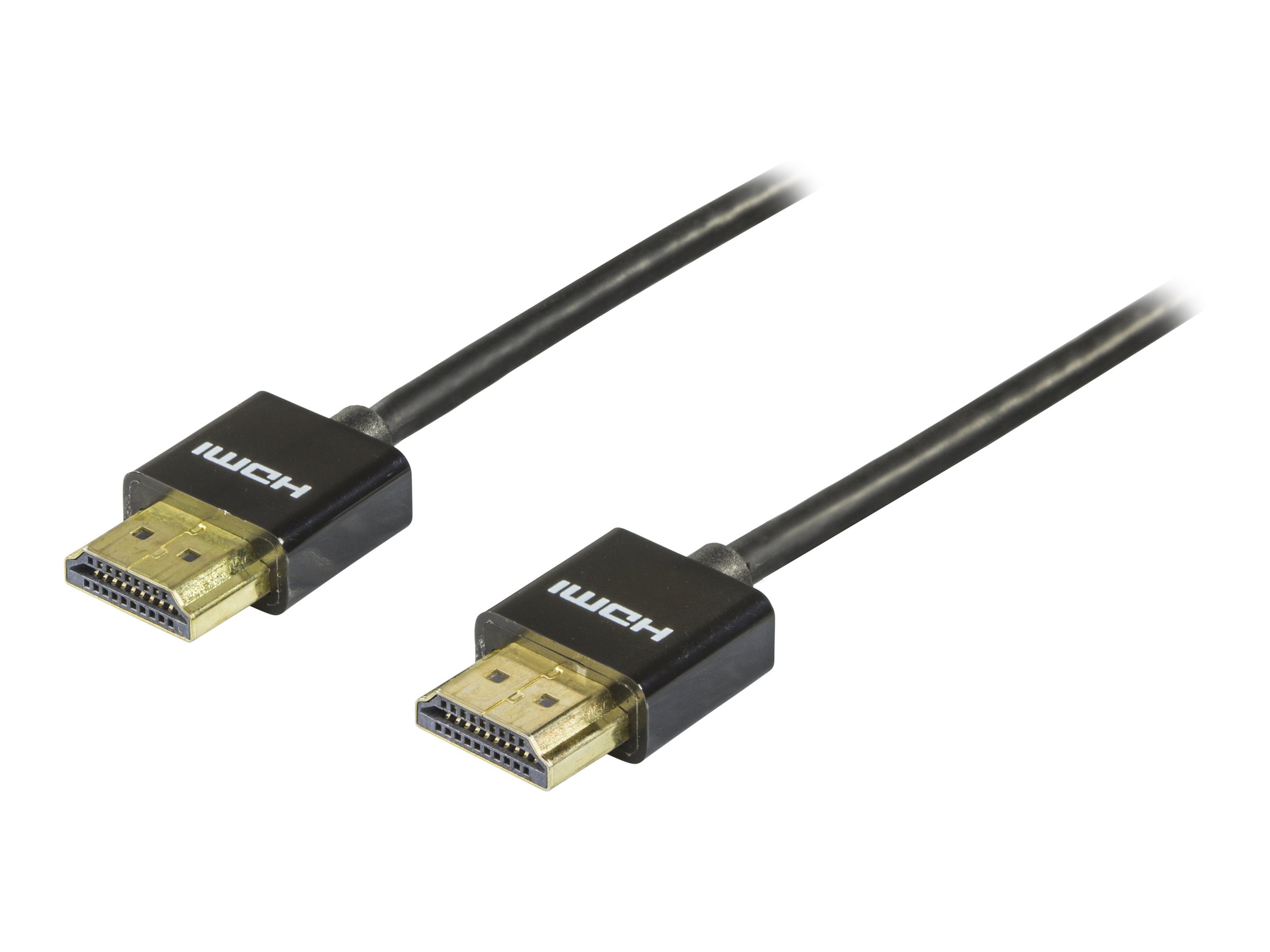 Deltaco HDMI-1092 HDMI-Kabel mit Ethernet 2 m HDMI 2.0 18,6 Gbit/s Schwarz
