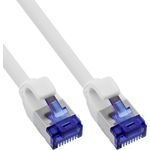 InLine® Patchkabel Slim, Cat.6A, S/FTP, TPE (LSZH) flexibel, PoE, weiß, 0,3m (74933W)