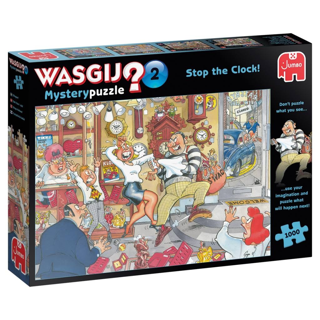 Jumbo Spiele Wasgij Mystery 2 Stop the Clock 1000-Teile-Puzzle