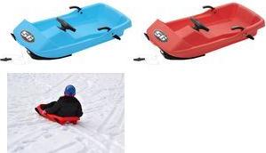 EDA Schlitten/Rennrodel Super Bob 56, Kunststoff, 1 Person leichte Bauweise, Handbremsen an beiden Seiten, - 1 Stück (19976 R/SK SX2)