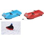 EDA Schlitten/Rennrodel Super Bob 56, Kunststoff, 1 Person leichte Bauweise, Handbremsen an beiden Seiten, - 1 Stück (19976 R/SK SX2)