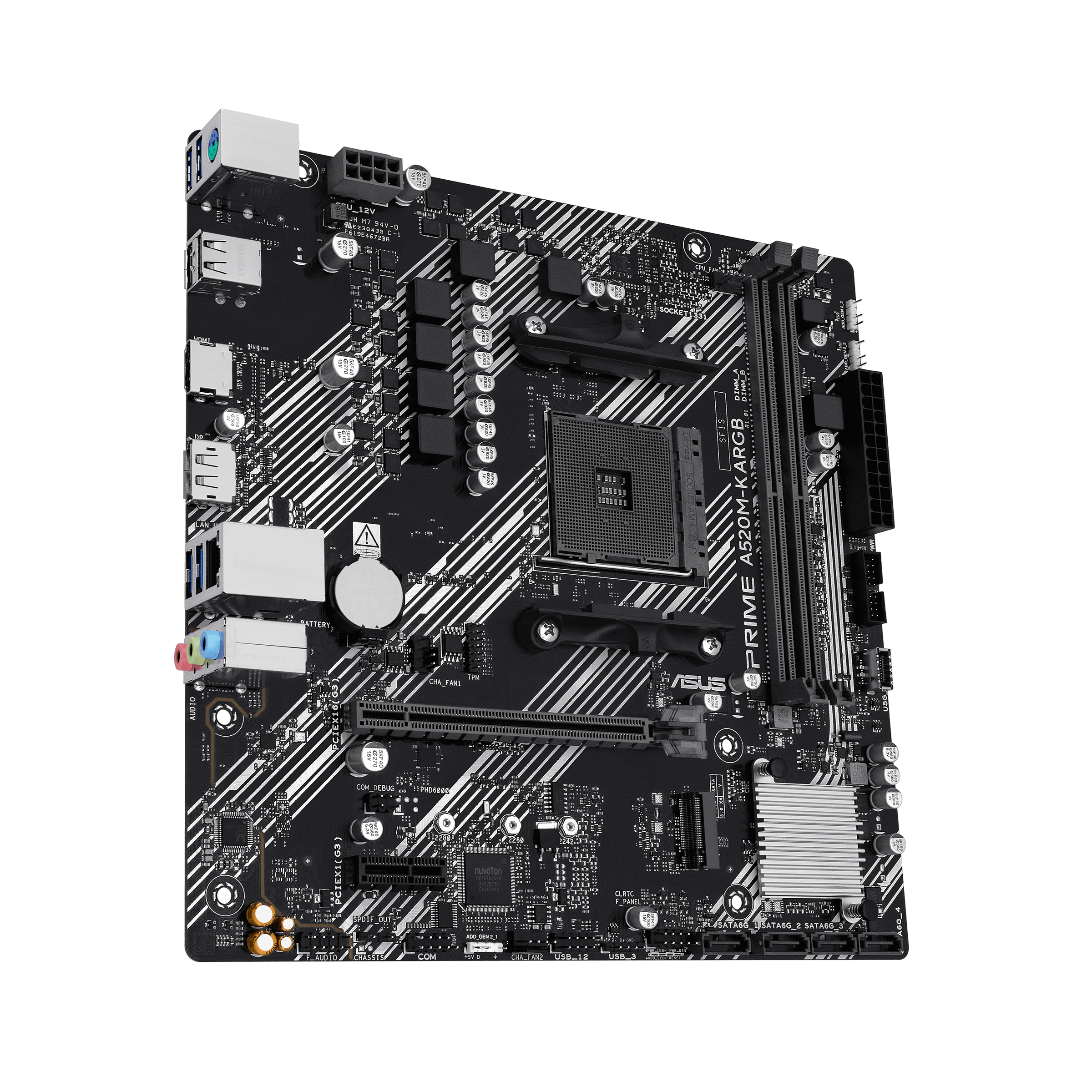 ASUS PRIME A520M-K ARGB AMD A520 micro ATX Mainboard Sockel AM4 Schwarz