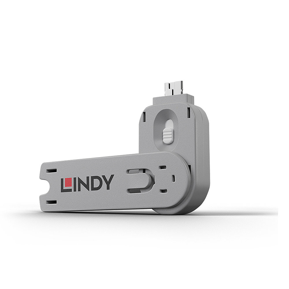Lindy USB-A Port Blocker Key – USB-Portblocker Weiß