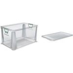 keeeper Aufbewahrungsbox "luis", 64 Liter, transparent Euro-Box, Softgriffe, stapelbar, robust, - 1 Stück (1006800100000)