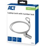 ACT AC9015 Kabelschloss Silber 1,5 m (AC9015)