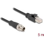 Delock M12 Kabel X-kodiert 8 Pin Stecker zu RJ45 PVC 5 m (80868)