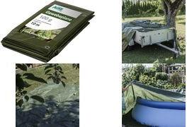 AGRIplus Gewebeplane mit Ösen, 3 x 4 m, grün, 100 g/qm aus HDPE & LDPE, beidseitige Folienbeschichtung, - 1 Stück (17253041)