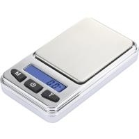 Basetech SJS-60008 Taschenwaage Wägebereich (max.) 200 g Ablesbarkeit 0.01 g batteriebetrieben Silber