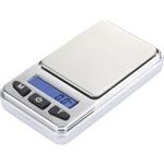 Basetech SJS-60008 Taschenwaage Wägebereich (max.) 200 g Ablesbarkeit 0.01 g batteriebetrieben Silber